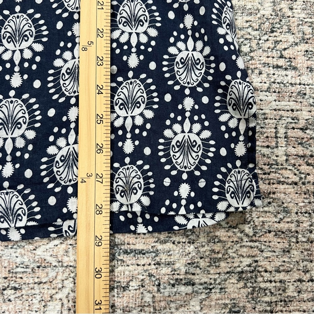 Sigrid Olsen 100% Linen Embroidered Tunic Top Blue White Boho Women’s M - Picture 13 of 15